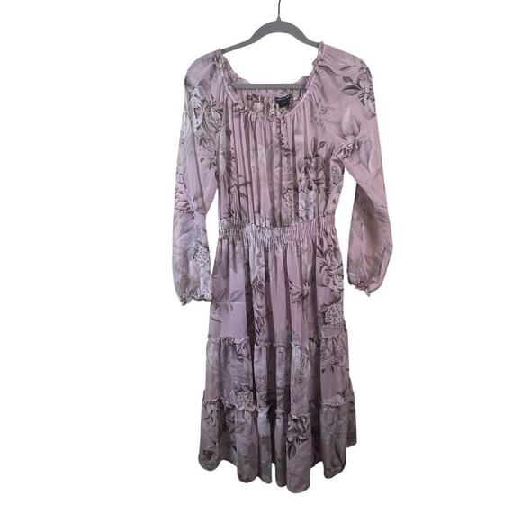 Kate and Lily Dresses & Skirts - Kate and Lily Purple 3/4 Sleeve Floral Dress Size 10
